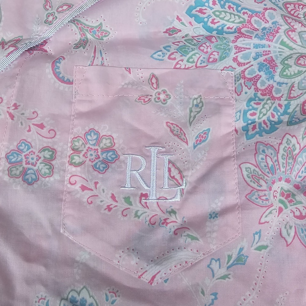 LAUREN Ralph Lauren Pink Pajama Set Women's Size XL Paisley Flowers NWT ($74.00) - Picture 8 of 14